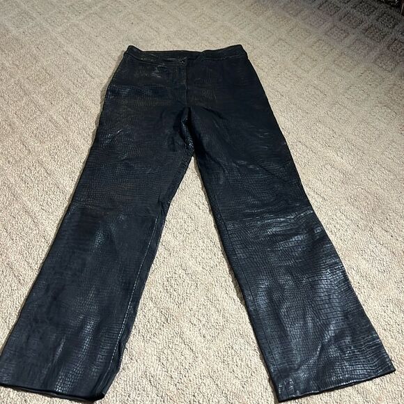 BEGEDOR Italia black LEATHER PANTS - Picture 1 of 11